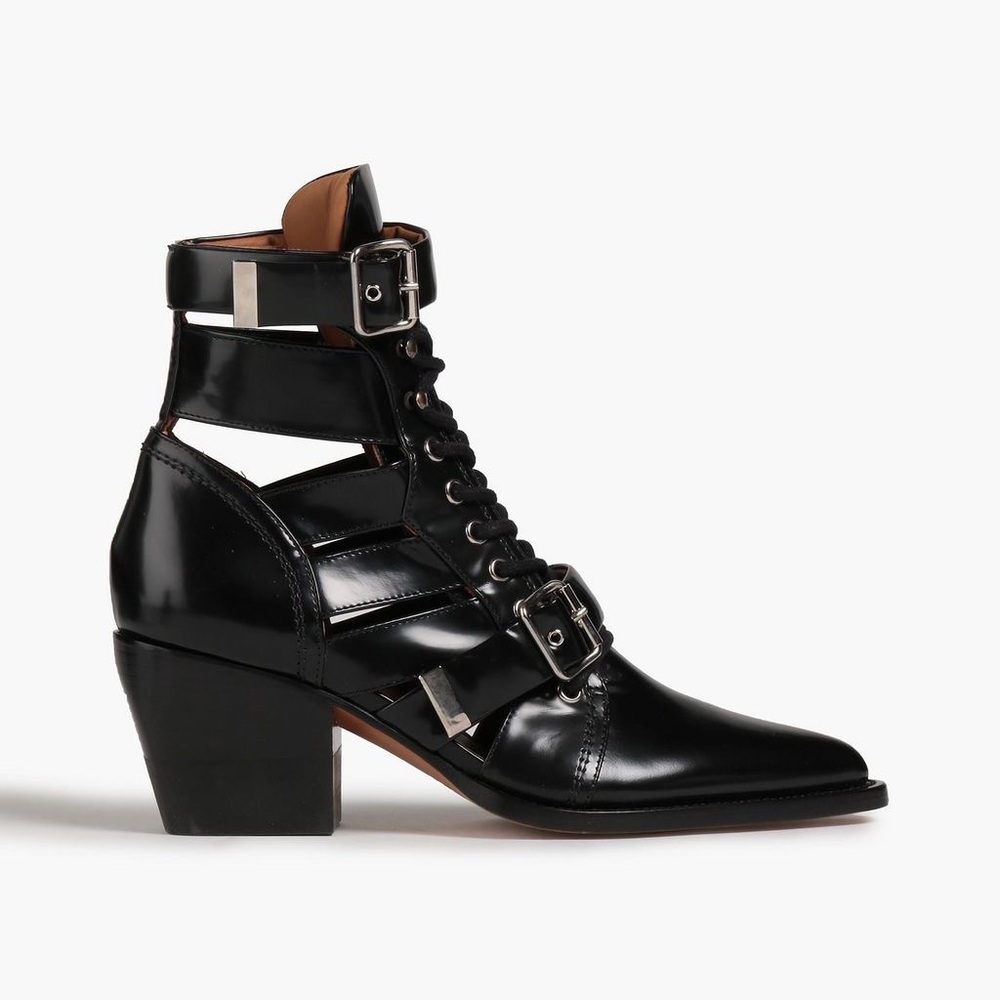 CHLOE RYLEE BOOTS SHINY BLACK